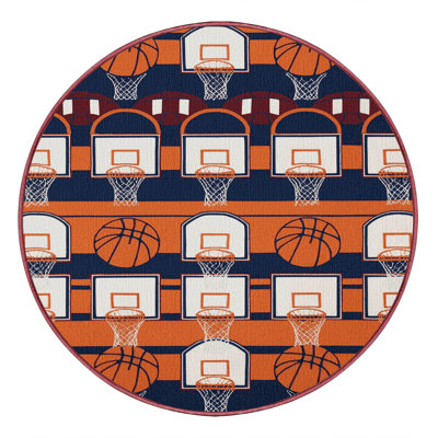 Washable Basketball Hoops with backboards and nets Sports Area Rug