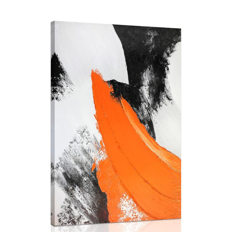 Orange Wall Decor Abstract Painting