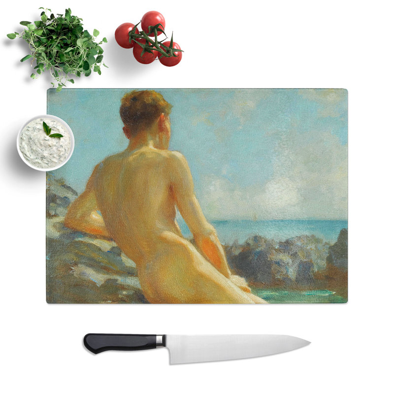 The Bather by Henry Scott Tuke Chopping Board, 20cm W x 28.5cm L