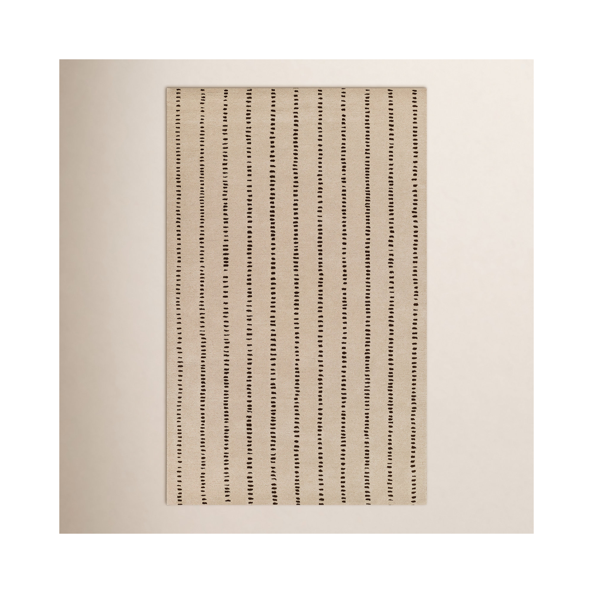 Austen Hand Tufted Wool Beige Rug, Rectangle 5' x 8'