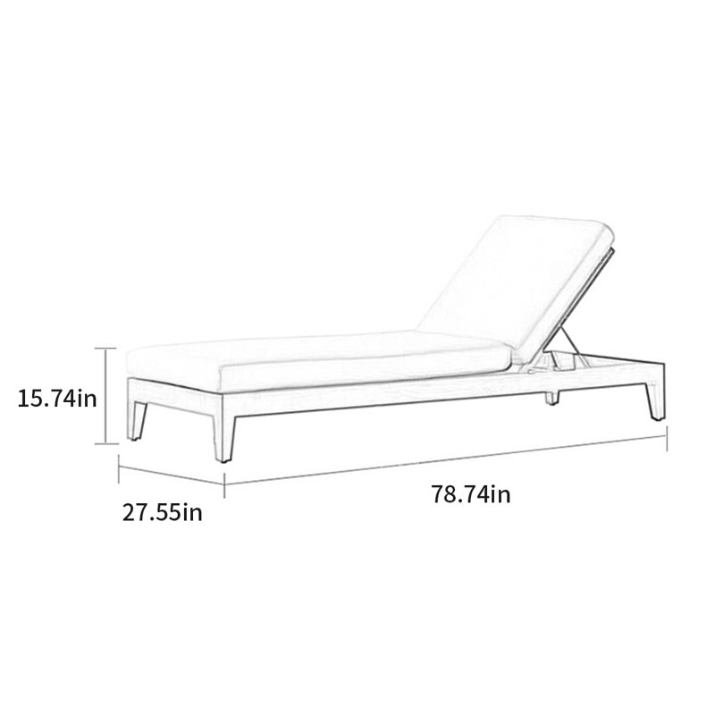 Fauteuil inclinable d'extérieur en teck