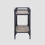 Rustic Oak and Charcoal 2-shelf Serving Cart