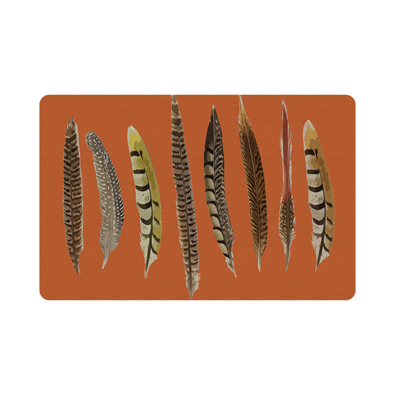 Napperon Pheasant Feathers, Orange