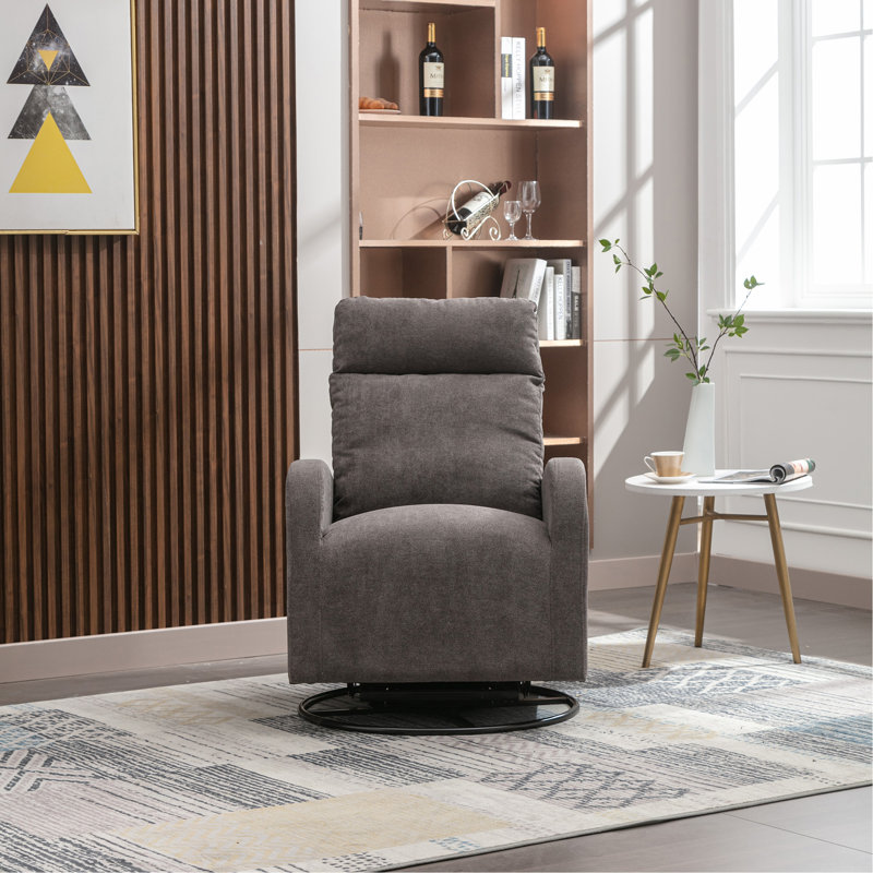 Chaise berçante Rayfe, Tissu gris foncé