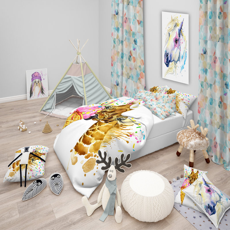 Ensemble de housse de couette tropical, Housse de couette double / grand + 2 taies