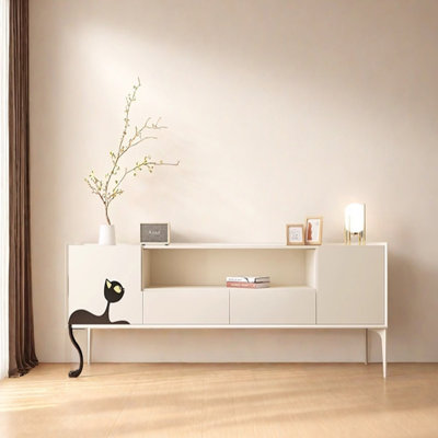 Modern cream style design sense TV cabinet
