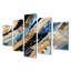Summer River Glam Sparkling Gold - vagues, art mural 5 pièces-1065878219