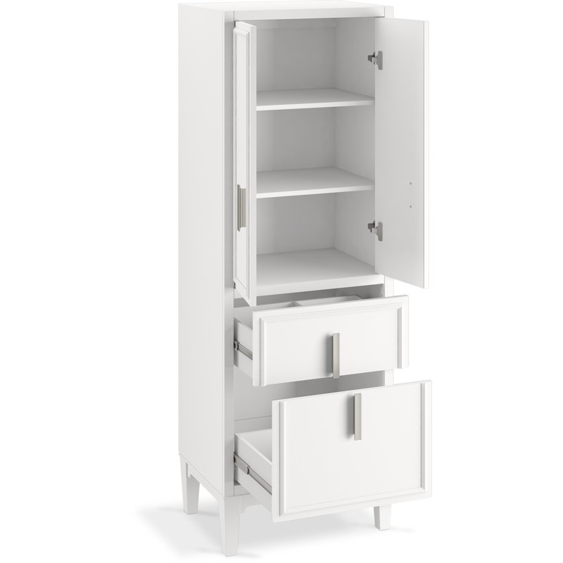 Southerk 70-In X 24-In Linen Tower, White