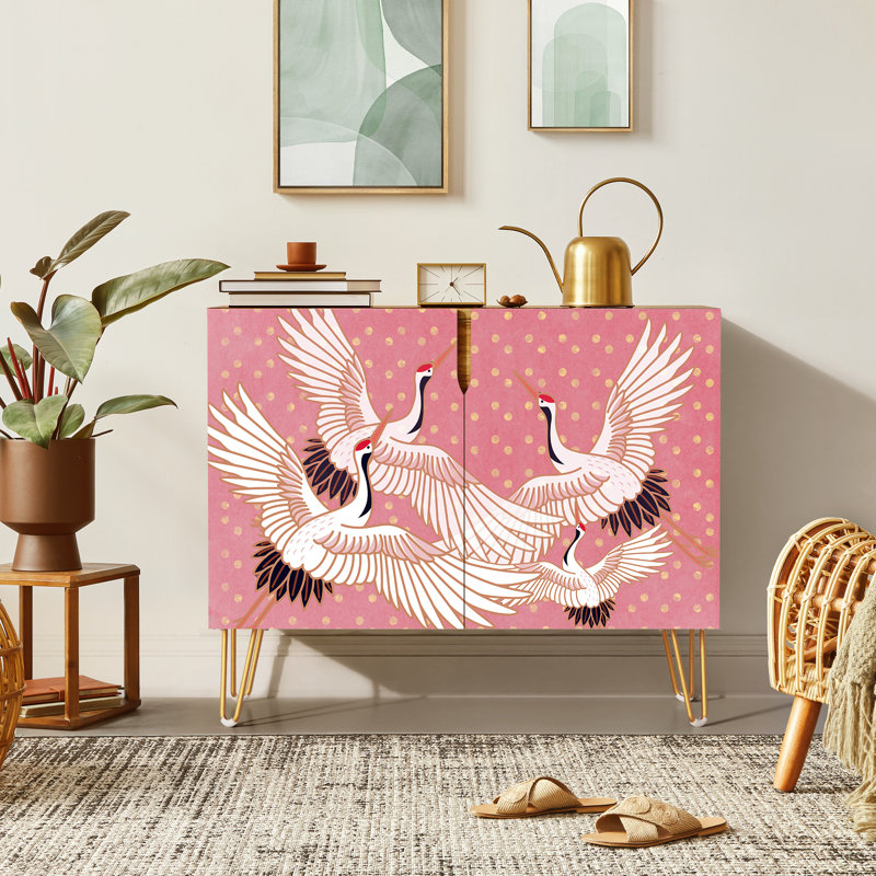 35'' Sideboard, Crane Pink