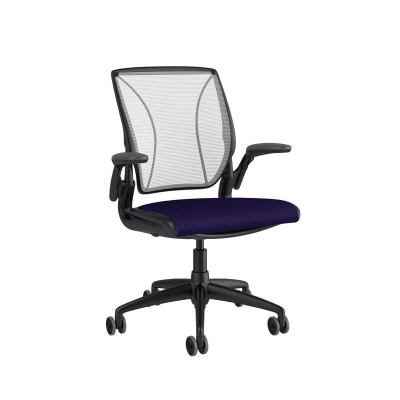 Mesh Task Chair, Black, Pinstripe/White, Pinstripe/White