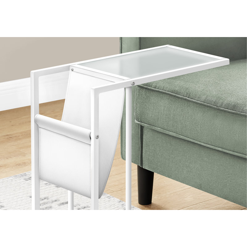 End Table, Contemporary Accent Table, Side Table With Metal Legs, Indoor End Table For Living Space