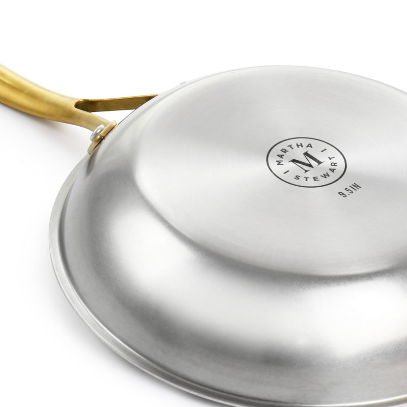 Batterie de cuisine en acier inoxydable 12 pièces Martha Stewart