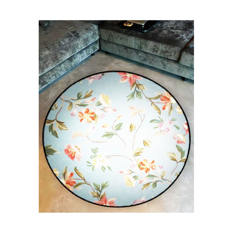 Tapis rond lavable à la machine, Sous-tapis rond 3 pi 3 po inclus