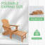Chaise Adirondack pliante avec repose-pieds rétractable en PEHD Dareona Pakkdiarie-623316283