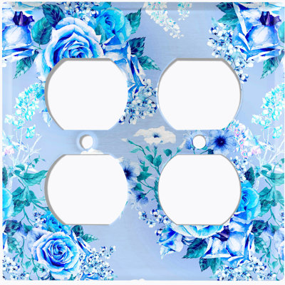 Patterned 2 - Gang Toggle Light Switch Standard Wall Plate