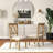  Cuthbert 5-Piece Dining Set, Pedestal Round Table With 4 Stylish Chairs-380351028