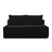 Compression Sectionals Couch, Black Corduroy Compact Modern Sofa for Home