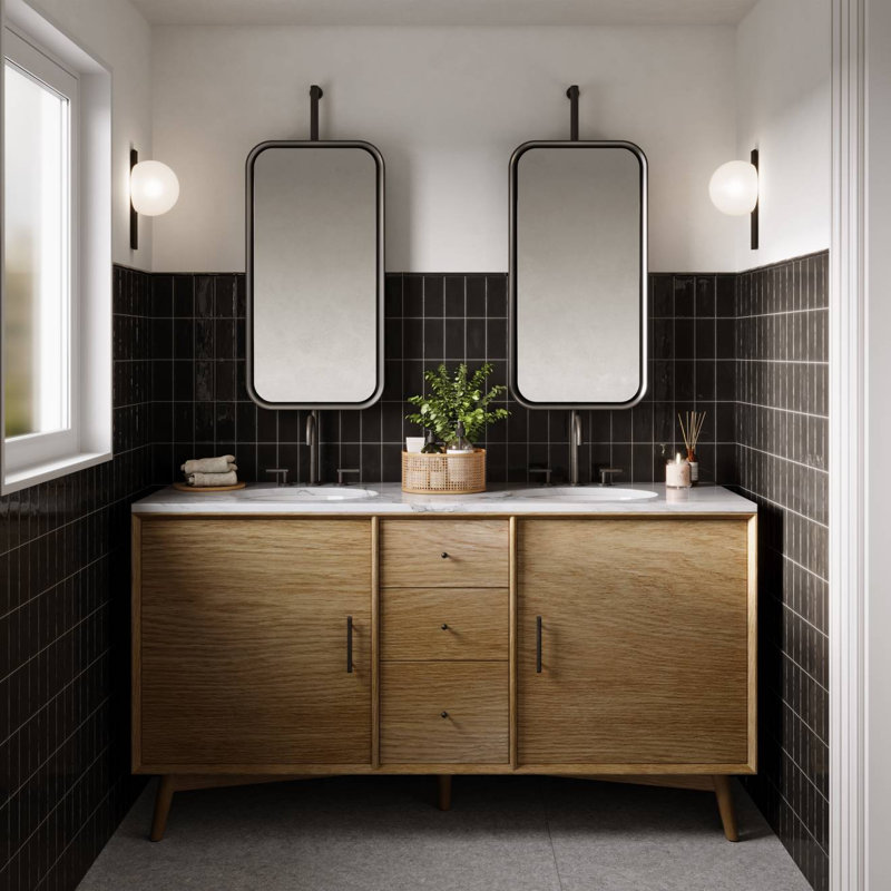 Marin 2.5" X 5" Ceramic Wall Tile, Black