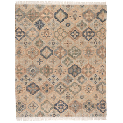 Pali Blue Handwoven Jute Rug