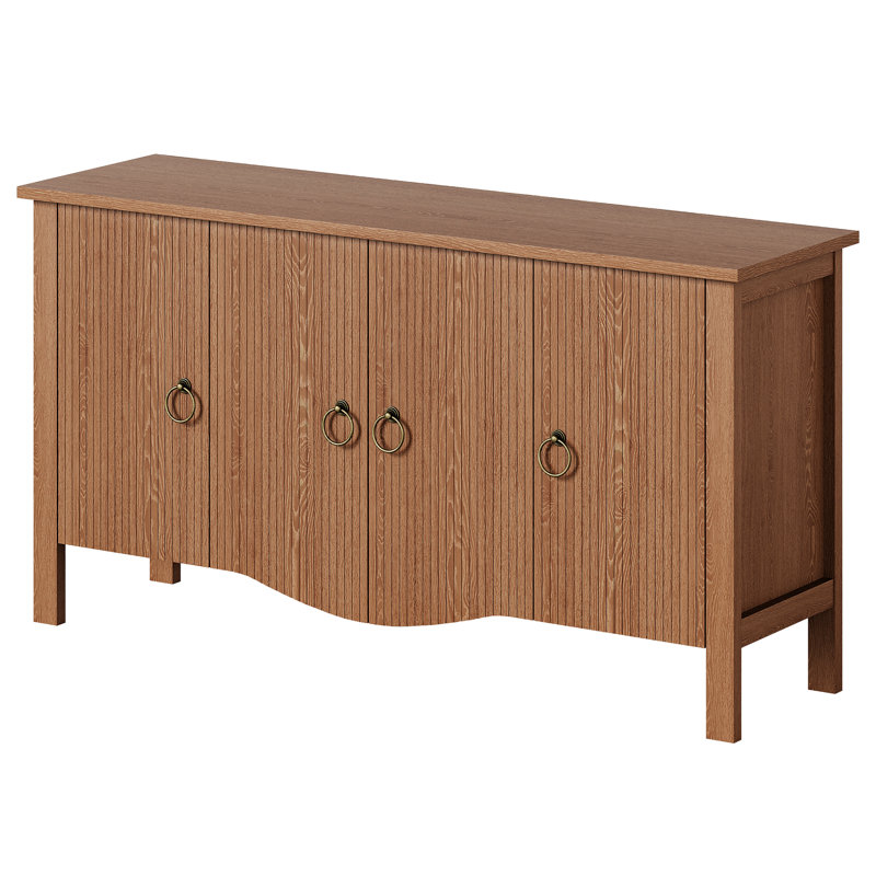 Sideboard Buffet Cabinet-Walnut, Walnut