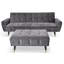 Shiflet 3 Seater Velvet Sofa Bed-55866257