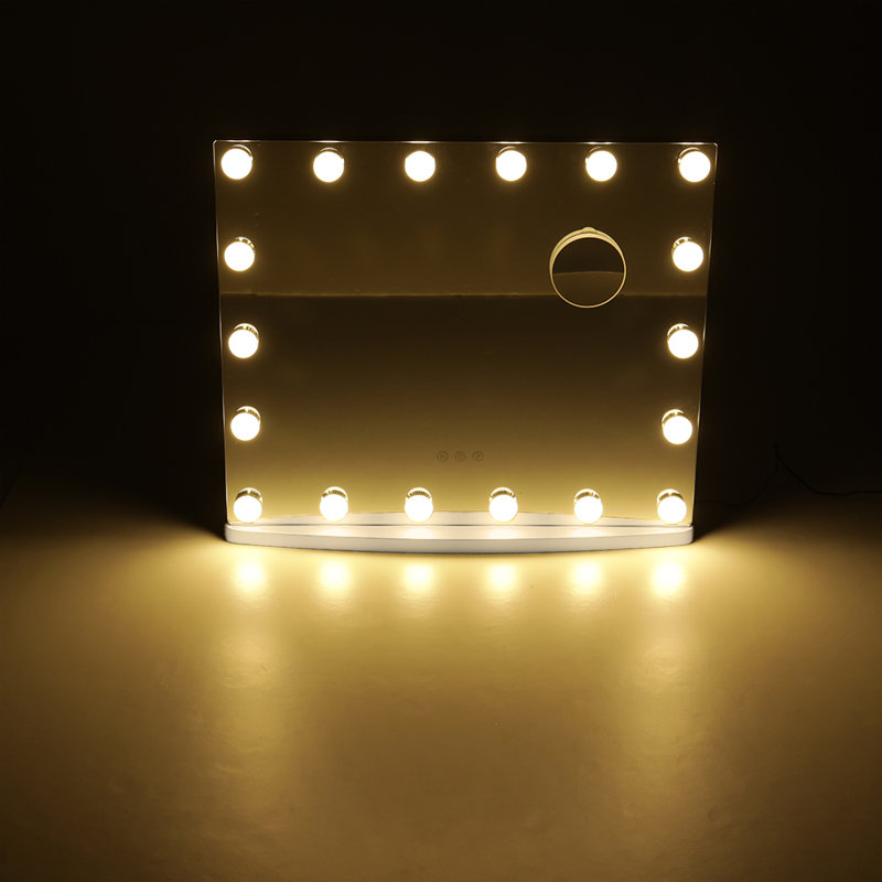 Metal Rectangle Floor Mirror, White