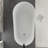 59" White Acrylic Freestanding Bathtub