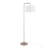 Puck 63" Contemporary Metal Floor Lamp With Linen Shade From Grandview Gallery-329798155