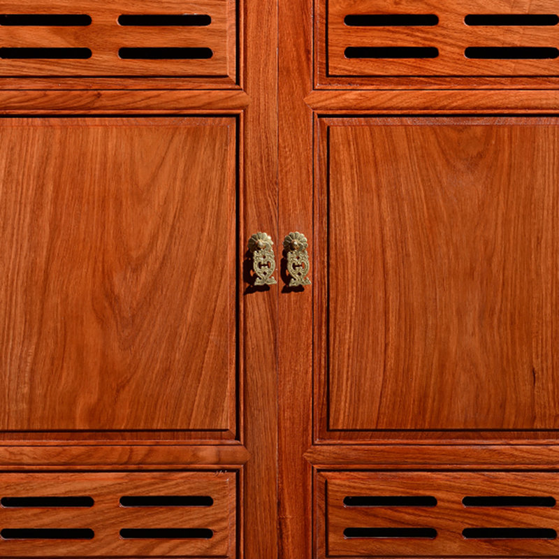 Chinese Mahogany Shoe Cabinet 12 Pair Solid Wood Shoe Storage Cabinet