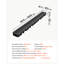 Trench Drain, 39.6 x 4.1 x 2.4 in, Linear Drainage Channel, HDPE Channel Drain with Grates & End Caps, Outdoor Drainage System for Driveway, Patio, Pool, Garden, Yard, Black