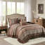 Ensemble de couvre-lit luxueux en jacquard réversible avec motifs élégants et taies décoratives assorties, pour les grands lits-119369643