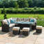 Fredericka Corner Rattan Sofa Dining Set - with Rising Table - Grey-31723566