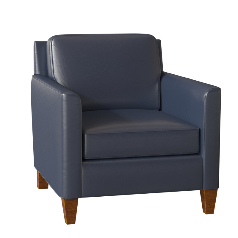 Yorba Leather Armchair, Aline Fumo Genuine Leather, New Classiques