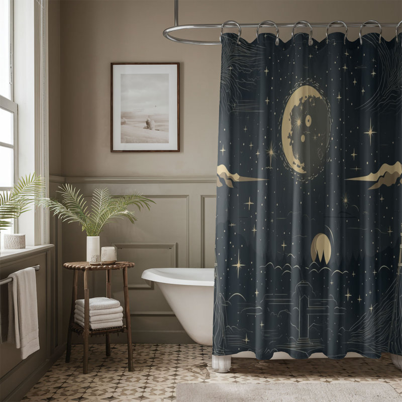 Rideau de douche Moonlit Vista - Premium, H 74 po x l 71 po