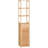 Kleankin Tall Bathroom Cabinet With Drawer And Slatted Shelves, Slim Bamboo Linen Tower With Louvered Door, Natural