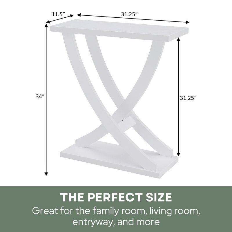 Console Arbri 31,25 "Criss-Cross, Blanc