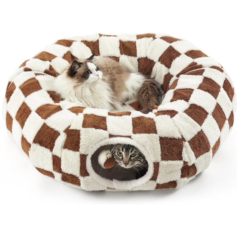 Lit pour animal de compagnie Lesure Cozy, Brun, Standard (L 33,5 po x l 33,5 po)