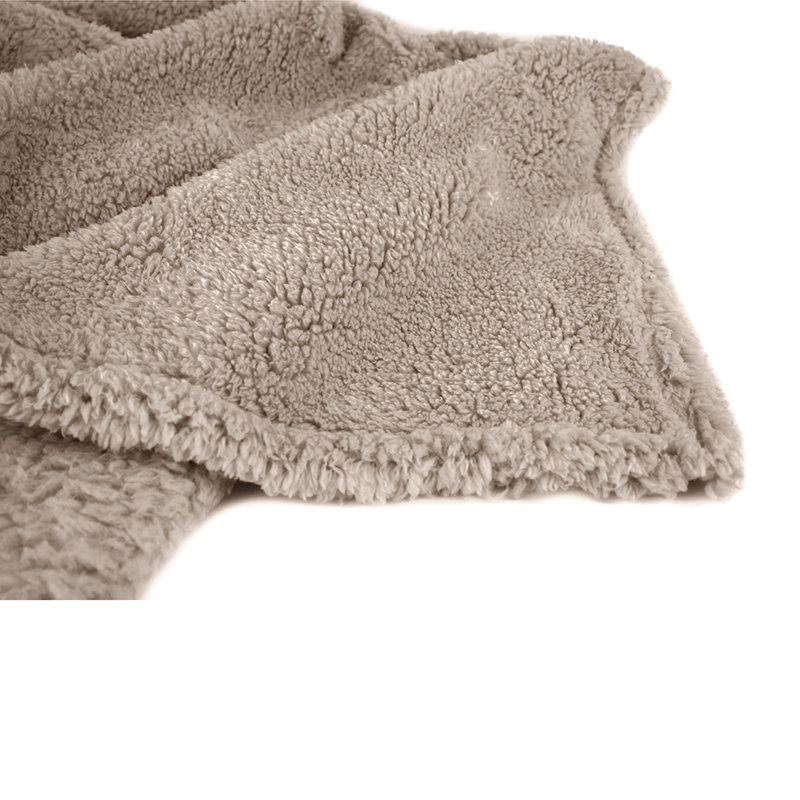 Taupe Twin Sherpa Fleece Faux Fur Blanket