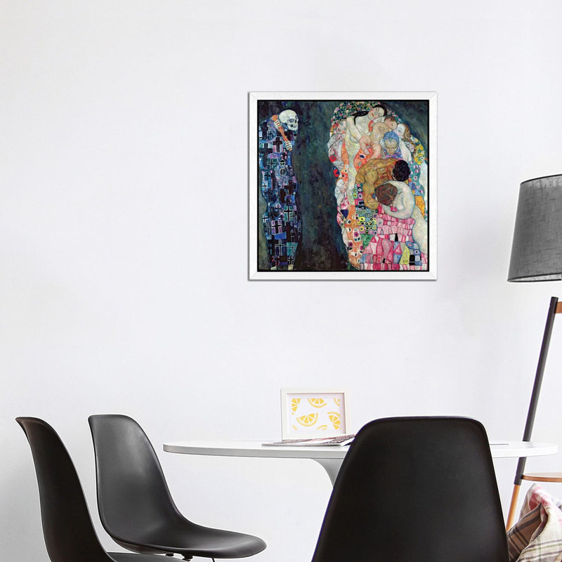 Death And Life, C.1911 by Gustav Klimt - Wrapped Canvas Painting, 66.04 cm H x 66.04 cm W, White Framed