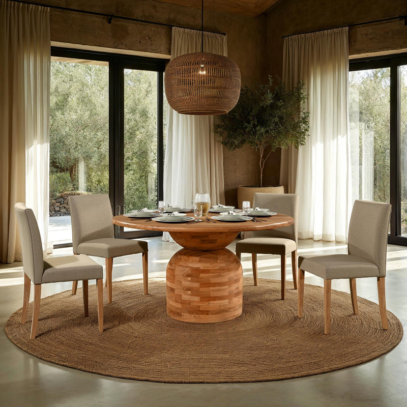 Libbi 55" Wide Acacia Dining Table