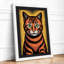 Watchful Tabby Graphic Art - Framed Print-423616764-423616707