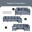 Canapé modulaire à méridienne rembourré 4 pièces Alajia-753609849