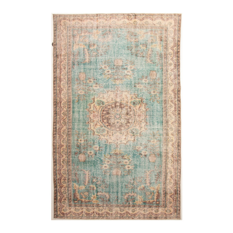 Hand Knotted Oriental Area Rug in Blue
