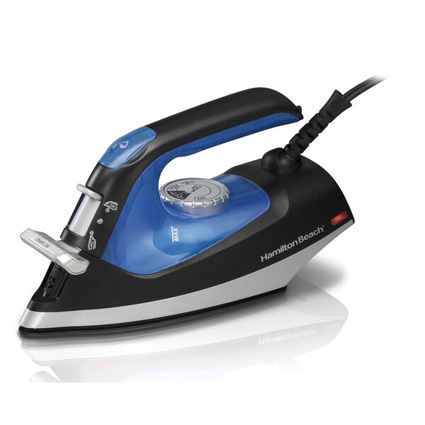 Martisan Steam Iron for Clothes Non-Stick Soleplate Iron Variable Temperature and Steam Control Self-Cleaning Function Blue