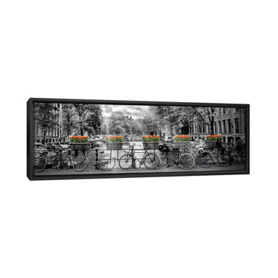 Impression d’art graphique panoramique, "Amsterdam Gentlemen’s canal" par Melanie Viola