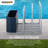 Sunjoy Rust-proof Aluminum Pool Float Storage Rack, 35 Inch Outdoor Wicker Poolside Float Organizer, Pool Float Caddy for Cushions, Floaties, Noodles, Pool Toys-94810354