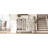 44.3"Farmhouse Sideboard Cabinet With Storage,Coffee Bar Console Table With Storage,Rustic Storage Cabinet With Arched Lattice Doors And Drawer   For Living Room,Kitchen, Entryway Retro White
