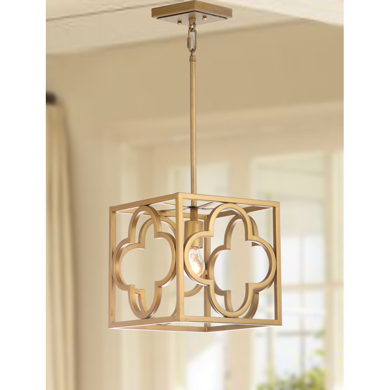 Luminaire suspendu carré à 1 lumière Helena