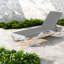 Méridiennes de patio réglables, chaise longue de piscine moderne en aluminium de 77 pouces