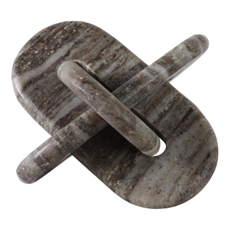 Sagebrook Home 9X9" Rounded Marble Knot, Gray